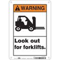 Condor Safety Sign, 10 in Height, 7 in Width, Polyethylene, Horizontal Rectangle, English, 476R81 476R81