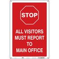 Condor Traffic Sign, 18 in H, 12 in W, Aluminum, Vertical Rectangle, English, 477R41 477R41