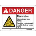 Condor Safety Sign, 10" H, 14 in W, Polyethylene, Horizontal Rectangle, English, 478J39 478J39