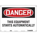 Condor Safety Sign, 10 in Height, 14 in Width, Aluminum, Horizontal Rectangle, English, 478T61 478T61