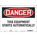 Condor Safety Sign, 10 in Height, 14 in Width, Vinyl, Horizontal Rectangle, English, 478T68 478T68