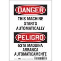 Condor Safety Sign, 14 in Height, 10 in Width, Vinyl, Vertical Rectangle, English, Spanish, 478U40 478U40