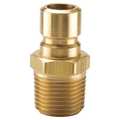 Parker Hydraulic Quick Connect Hose Coupling, Brass Body, Push-to-Connect Lock, 1/4"-18 Thread Size PN552