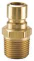 Parker Hydraulic Quick Connect Hose Coupling, Brass Body, Sleeve Lock, 1/4"-18 Thread Size, Moldmate Series PN252