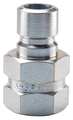 Parker Hydraulic Quick Connect Hose Coupling, Steel Body, Sleeve Lock, 1/4"-18 Thread Size, Moldmate Series PN252F