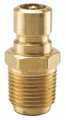Parker Hydraulic Quick Connect Hose Coupling, Brass Body, Sleeve Lock, 3/8"-18 Thread Size, Moldmate Series BPV353