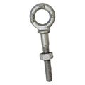 Crosby Machinery Eye Bolt With Shoulder, 2"-11, 4 in Shank, 1-1/4 in ID, Steel, Galvanized 1045176
