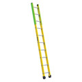 Louisville Manhole Ladder, Fiberglass, Yellow Finish, 375 lb Load Capacity FE8910