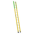 Louisville Manhole Ladder, Fiberglass, Yellow Finish, 375 lb Load Capacity FE8912