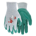 Mcr Safety Nitrile Coated Gloves, Palm Coverage, Gray/Green, XL, PR FT350XL