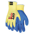 Mcr Safety Cut Resistant Coated Gloves, A3 Cut Level, Natural Rubber Latex, S, 1 PR 9687S