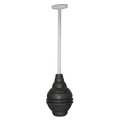 Korky Plunger, Rubber, 6 in Cup Dia, 16 1/4 Plastic Handle 99-4A