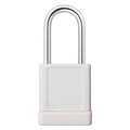 Zoro Select Lockout Padlock, KD, White, 2"H, PK6 48JT01