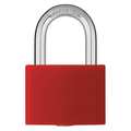 Zoro Select Lockout Padlock, KA, Red, 2"H, PK6 48JR62