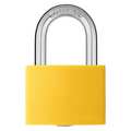 Zoro Select Lockout Padlock, KA, Yellow, 2"H, PK6 48JR58