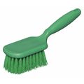 Tough Guy 3 1/2 in W Scrub Brush, Stiff, 5 1/2 in L Handle, 4 1/4 in L Brush, Green, Plastic, 10 in L Overall 48LZ34