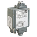 Telemecanique Sensors Pressure Switch, (1) Port, 1/4-18 in FNPT, SPDT, 0 to 500 psi, Standard Action 9012GHW1