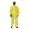 Microchem Coveralls, 6 PK, Yellow, Non-Woven Laminate, Zipper YE30-W-92-111-02