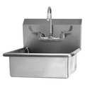 Sani-Lav Hand Sink, Wall, 19-1/2inH, 9in Bowl D 504F