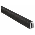 Trim-Lok Edge Trim, PVC, Aluminum, 100 ft Length, 0.332 in Overall Width, Style: Rubber Look 1100B7X1/16-100