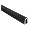 Trim-Lok Edge Trim, PVC, Aluminum, 100 ft Length, 0.395 in Overall Width, Style: Rubber Look 1100B7X1/8-100