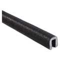 Trim-Lok Edge Trim, PVC, Aluminum, 25 ft Length, 0.52 in Overall Width, Style: Rubber Look 1100B7X1/4-25