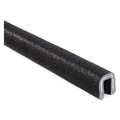 Trim-Lok Edge Trim, PVC, Aluminum, 250 ft Length, 0.395 in Overall Width, Style: Rubber Look 1100B7X1/8-250