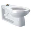 Zurn Toilet Bowl, 1.28 gpf, Siphon Jet, Floor Mount Mount, Elongated, White Z5635-BWL