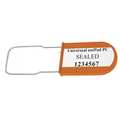 Universeal Padlock Seal 3-1/4" x 3/64", Acrylic, Orange, Pk50 UPAD-PC ORANGE50