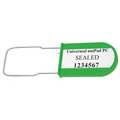 Universeal Padlock Seal 3-1/4" x 3/64", Acrylic, Green, Pk50 UPAD-PC GREEN50