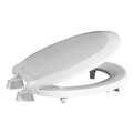 Centoco Toilet Seat, With Cover, Plastic, Round, White GRHL440STS-001
