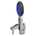 Kipp Toggle Clamp Vertical With Safety Lock, Foot Vert. F1=2000, Spindle M08X45, Stainless Steel, Blue K0663.108101