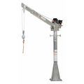 Zoro Select Davit Crane, 2000 lb. Capacity, 39.2" to 63.2" Reach, 59-5/16" to 95-3/4" Lift Range, Silver WTJ-20-3-DC-GAL