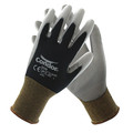 Condor Polyurethane Coated Gloves, Palm Coverage, Black/Gray, S, PR 48UP86