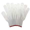 Condor Knit Gloves, White, Gauge 10, S, PK12 48UR73