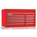 Proto 550S Series Top Chest, 12 Drawer, Red, Steel, 50 in W x 25-1/4 in D x 27 in H J555027-12RD