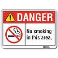 Lyle No Smoking Sign, 10" H, 14 in W, Horizontal Rectangle, English, LCU4-0171-RA_14x10 LCU4-0171-RA_14x10