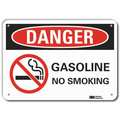 Lyle Reflective  Gasoline Danger Sign, 7 in Height, 10 in Width, Aluminum, Vertical Rectangle, English LCU4-0271-RA_10x7