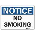 Lyle No Smoking Sign, 3 1/2 in Height, 5 in Width, Reflective Sheeting, Horizontal Rectangle, English LCU5-0079-RD_5x3.5