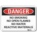 Lyle Reflective No Smoking Danger Sign, 10" H, 14 in W, Horizontal Rectangle, LCU4-0657-RA_14x10 LCU4-0657-RA_14x10