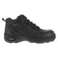 Reebok Work Boots, 9 Sz, Blk, Hiker Low, Mens, PR RB4555