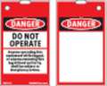 Electromark Lockout Tag, Black/Red/White, Labels/Roll: 200 Y604448