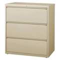 Hirsh 36" W 3 Drawer Lateral File Cabinet, Putty, Letter 17633