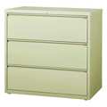 Hirsh 42" W 3 Drawer Lateral File Cabinet, Putty, Letter 17643
