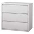 Hirsh 42" W 3 Drawer Lateral File Cabinet, Light Gray, Letter 17645