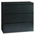 Hirsh 42" W 3 Drawer Lateral File Cabinet, Charcoal, Letter 17646