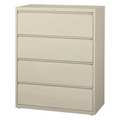 Hirsh 42" W 4 Drawer Lateral File Cabinet, Putty, Letter 17459