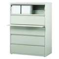 Hirsh 42" W 5 Drawer Lateral File Cabinet, Light Gray, Letter 17650