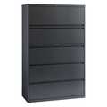 Hirsh 42" W 5 Drawer Lateral File Cabinet, Charcoal, Letter 17651