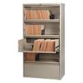 Hirsh 36" W 5 Drawer File Cabinet, Putty, Letter 17901